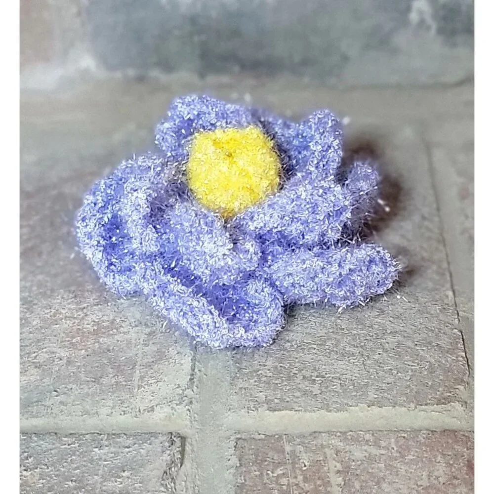 Lavender and yellow flower scrubby